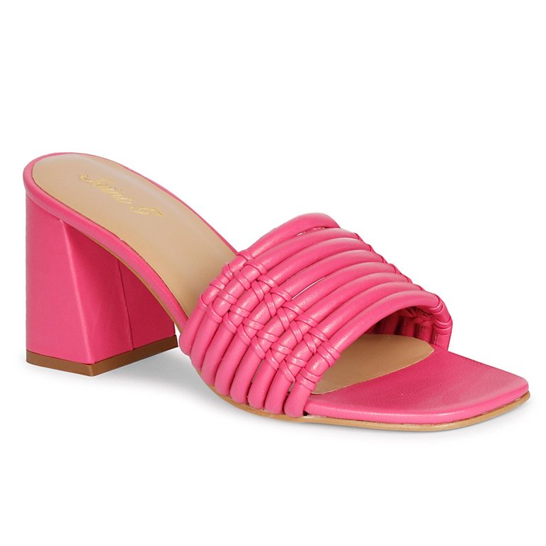 Bethany Heel Sandals - Hot Pink