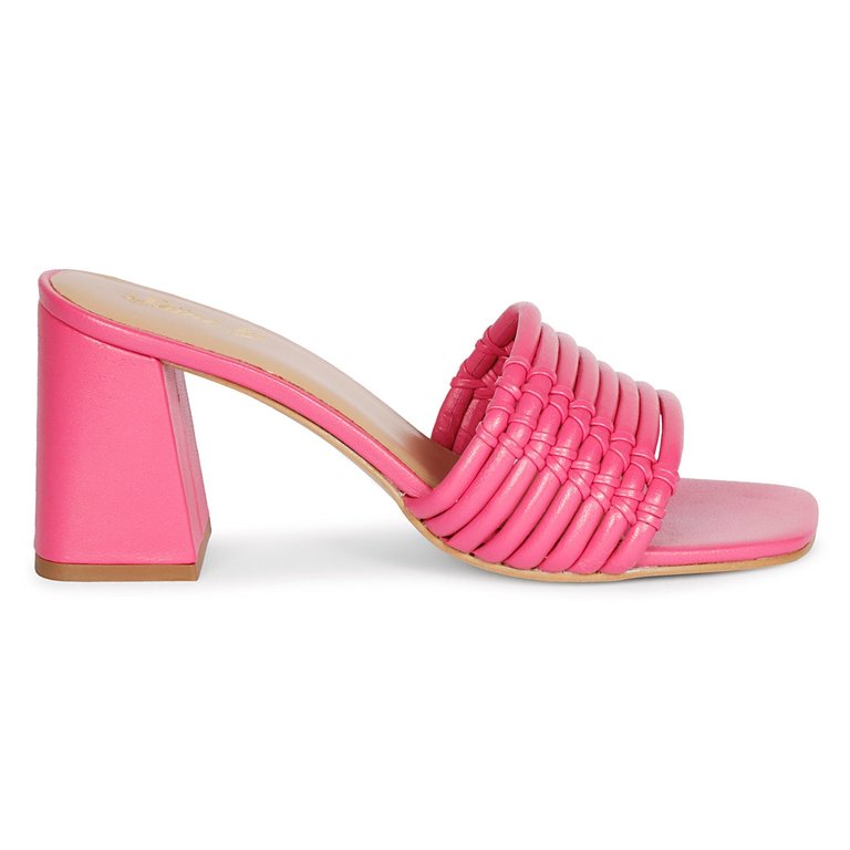 Bethany Heel Sandals - Hot Pink - Hot Pink