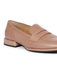 Carla Taupe Penny Loafers