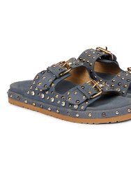 Chloe Denim Leather Sandals - Denim