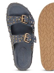 Chloe Denim Leather Sandals