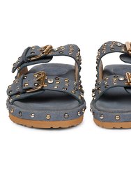 Chloe Denim Leather Sandals