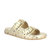 Chloe Gold Leather Sandals