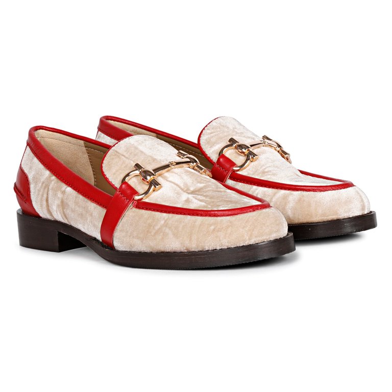 Cinzia Cipria Velvet Leather Loafers - Dusty Rose