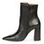 Fia Black Leather Ankle Boots - Black