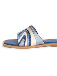 Giorgia - Flat Sandals - Multi Blue - Multi Blue