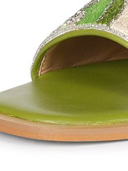 Giorgia - Flat Sandals - Multi Green