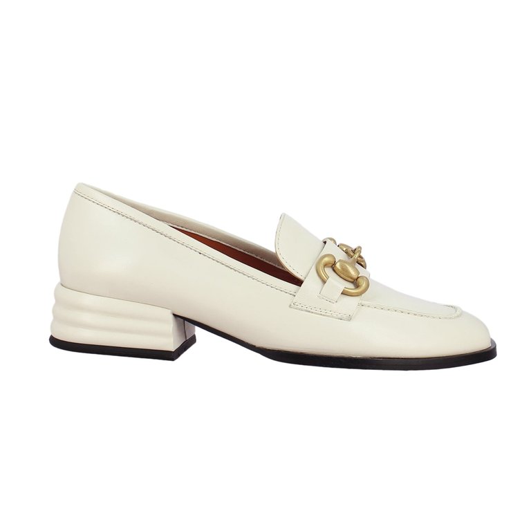 Jacqueline - Flat Loafers - Off White - Off White