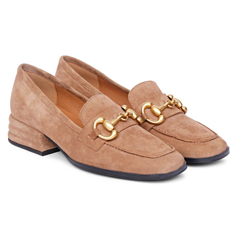 Jacqueline - Flat Loafers - Taupe