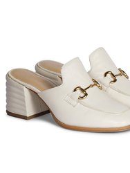 Jasmine Off White Leather Mules - Off White