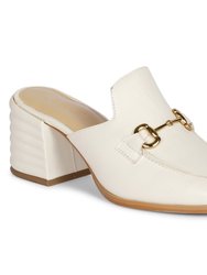 Jasmine Off White Leather Mules