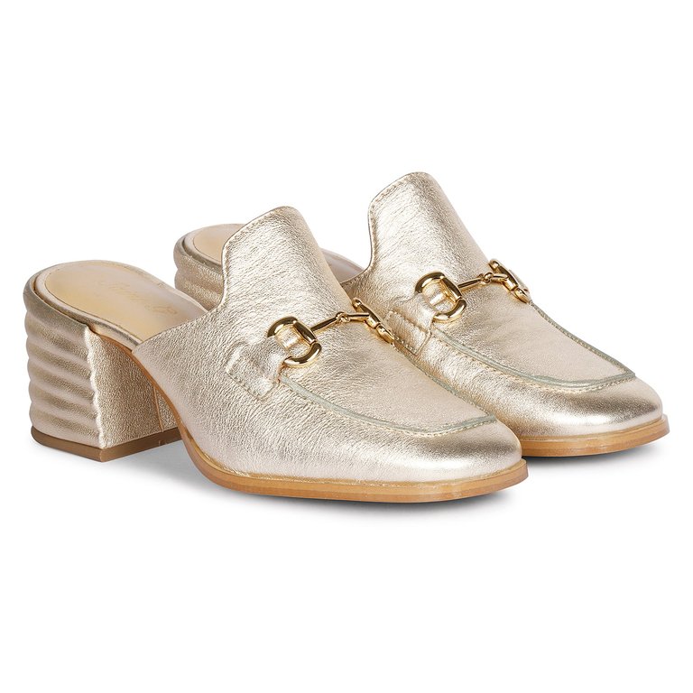 Jasmine Platin Mules - Gold