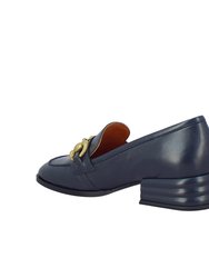 Jenny Leather Block Heels Loafer