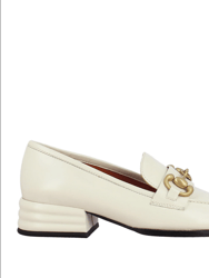 Jenny White Leather Loafer - Off White