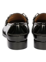 Livia Black Abrasivato Leather Loafer