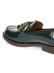 Livia Green Abrasivato Leather Loafer