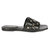 Ludovica Black Leather Slides