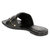 Ludovica Black Leather Slides