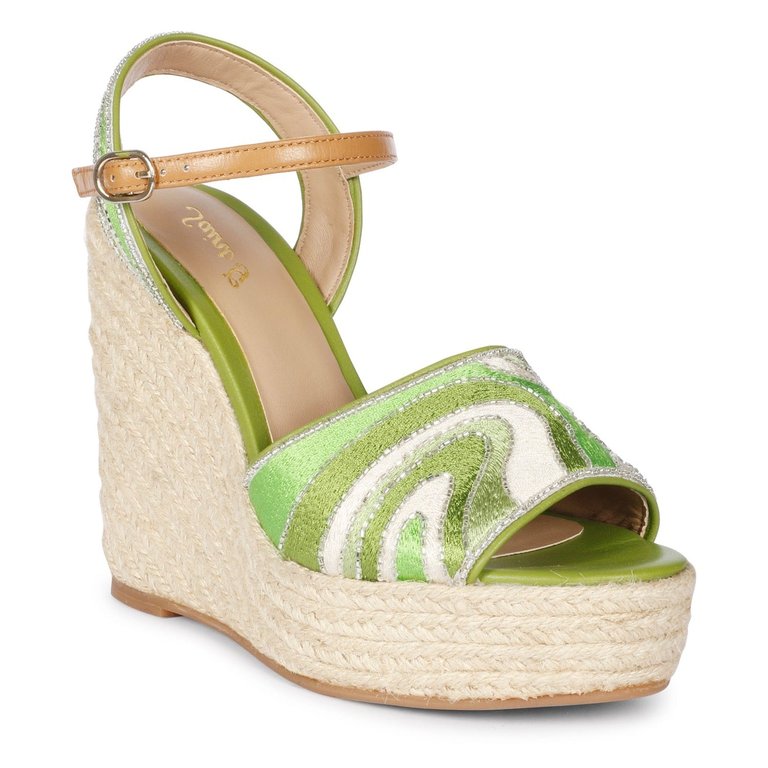 Marcilia - Wedges - Multi Green