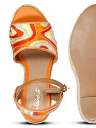 Marcilia - Wedges - Multi Orange