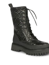 Margot Embroidered Lace Up Boots