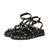 Mia Studded Strapy Sandal - Black