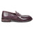 Micola Plum Leather Penny Loafers - Plum