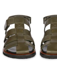 Neive - Flat Sandals - Khaki