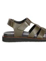 Neive - Flat Sandals - Khaki - Khaki