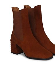 Rachel Cognac High Ankle Boots - Cognac