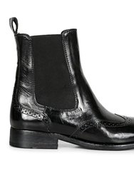 Santina Black Leather Chelsea Boots