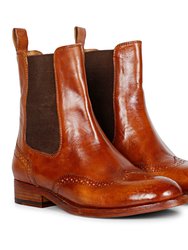 Santina Cognac Leather Chelsea Boots - Cognac