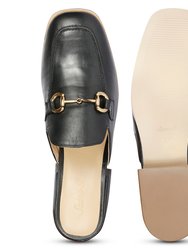 Sylvie Black Leather Mules