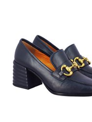 Valentina Handcrafted Loafer - Navy - Navy