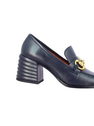 Valentina Handcrafted Loafer - Navy