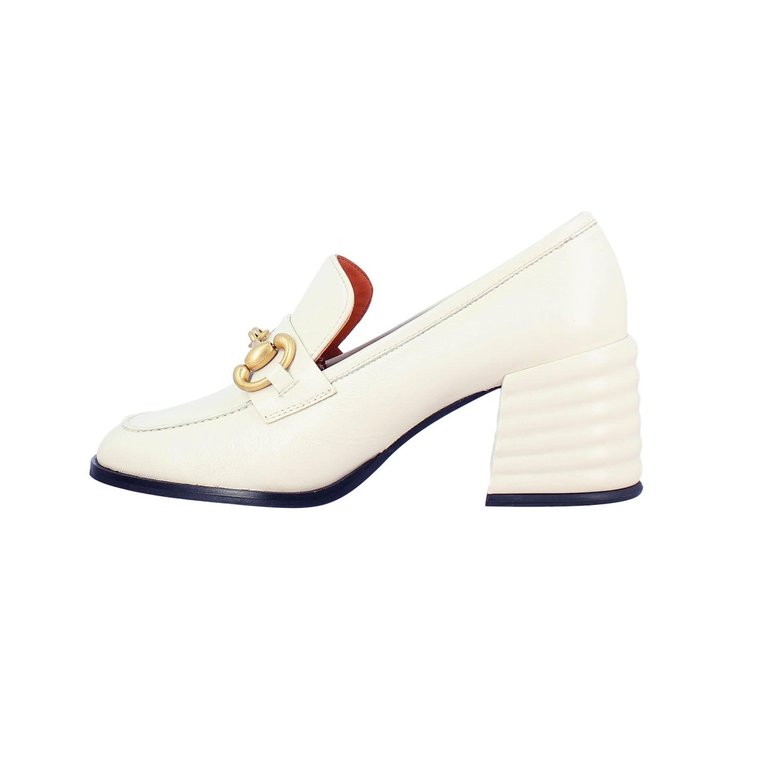 Valentina Handcrafted Loafer - White
