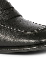 Viviana Black Leather Loafers