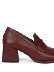 Viviana Bordo Leather Loafers - Bordo