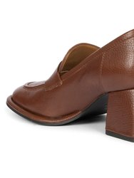 Viviana Brown Leather Loafers