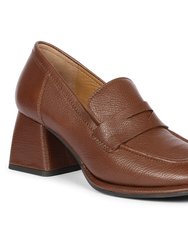 Viviana Brown Leather Loafers