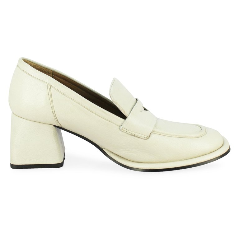 Viviana Heel Loafers - Off White - Off White