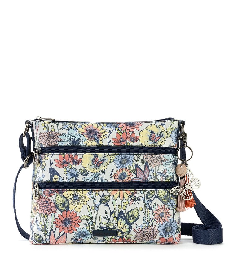 Basic Crossbody Handbag - Canvas - Multi In Bloom