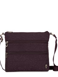 Basic Crossbody Handbag - Eco Twill - Aubergine Spirit Desert Quilted