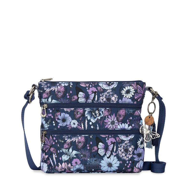 Basic Crossbody Handbag - Eco Twill - Sky In Bloom