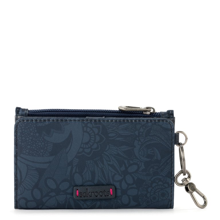 Encino Essential Wallet - Eco Twill - Navy Butterfly Bloom