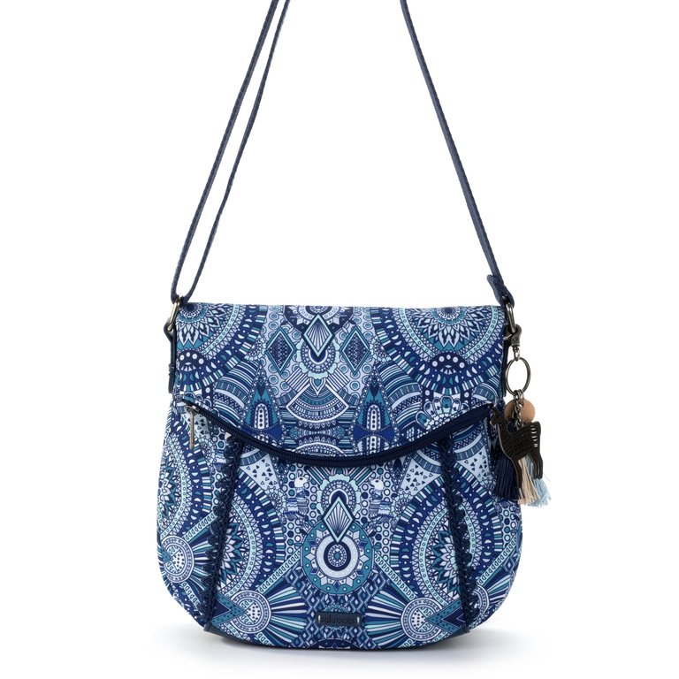 Foldover Crossbody Bag - Eco Twill - Navy Wanderlust