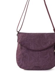 Foldover Crossbody Bag - Eco Twill - Plum Spirit Desert