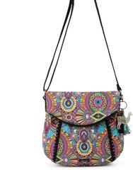 Foldover Crossbody Bag - Eco Twill - Rainbow Wanderlust