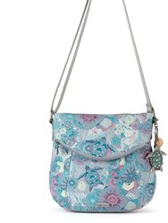 Foldover Crossbody Bag - Eco Twill - Grey Seascape