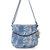 Foldover Crossbody Bag - Eco Twill - Denim Flower Garden